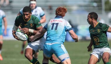 Scotland suffered a heavy defeat against South Africa in their final pool outing at the World Rugby U20 Championship in Italy. Image: World Rugby