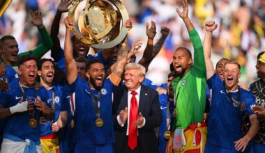 Donald Trump crashes Chelsea’s trophy lift after winning the Club World Cup final