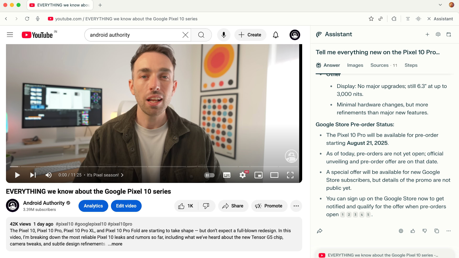 Comet youtube take action