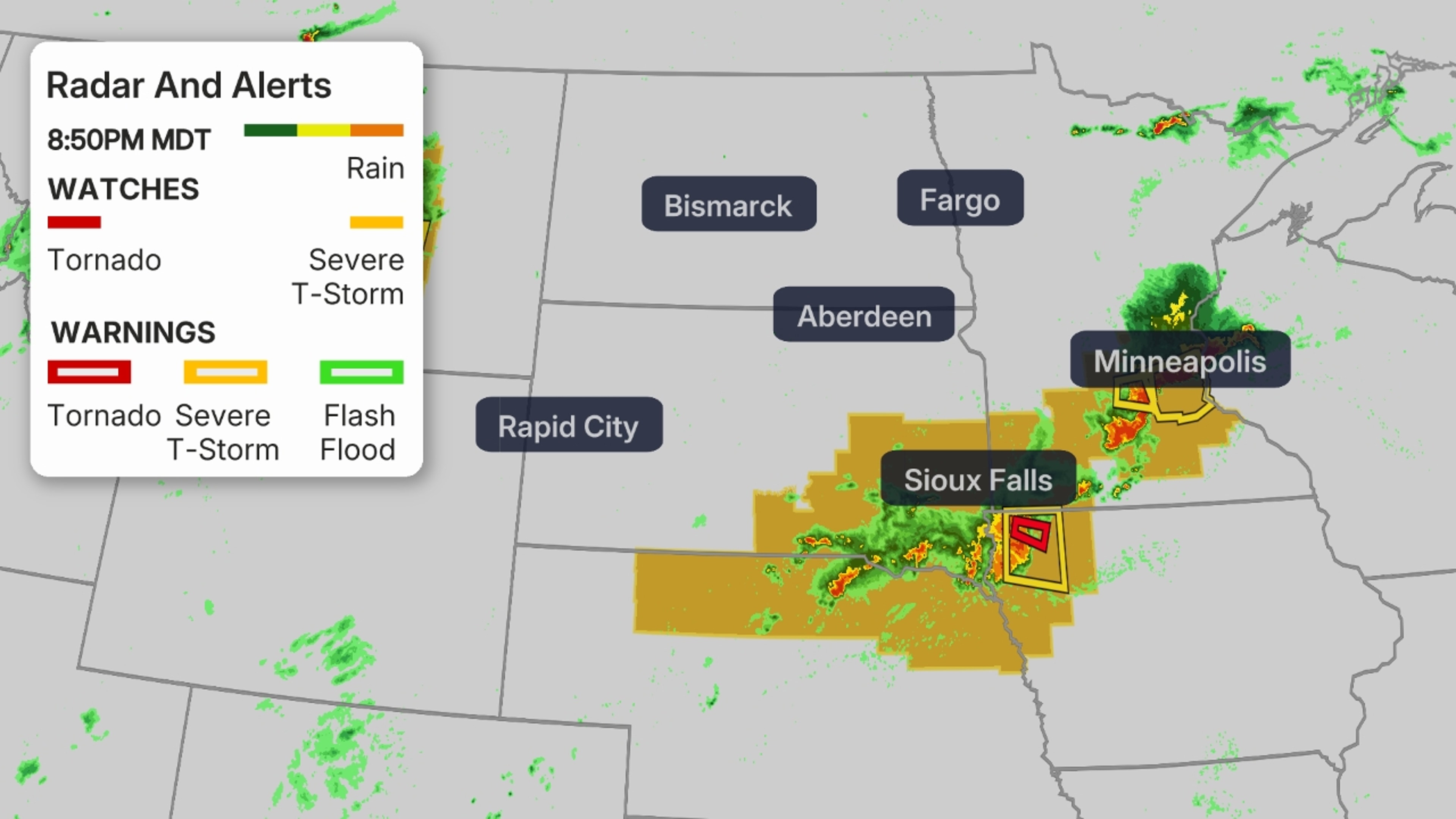 Watches and warnings are issued by NOAA.