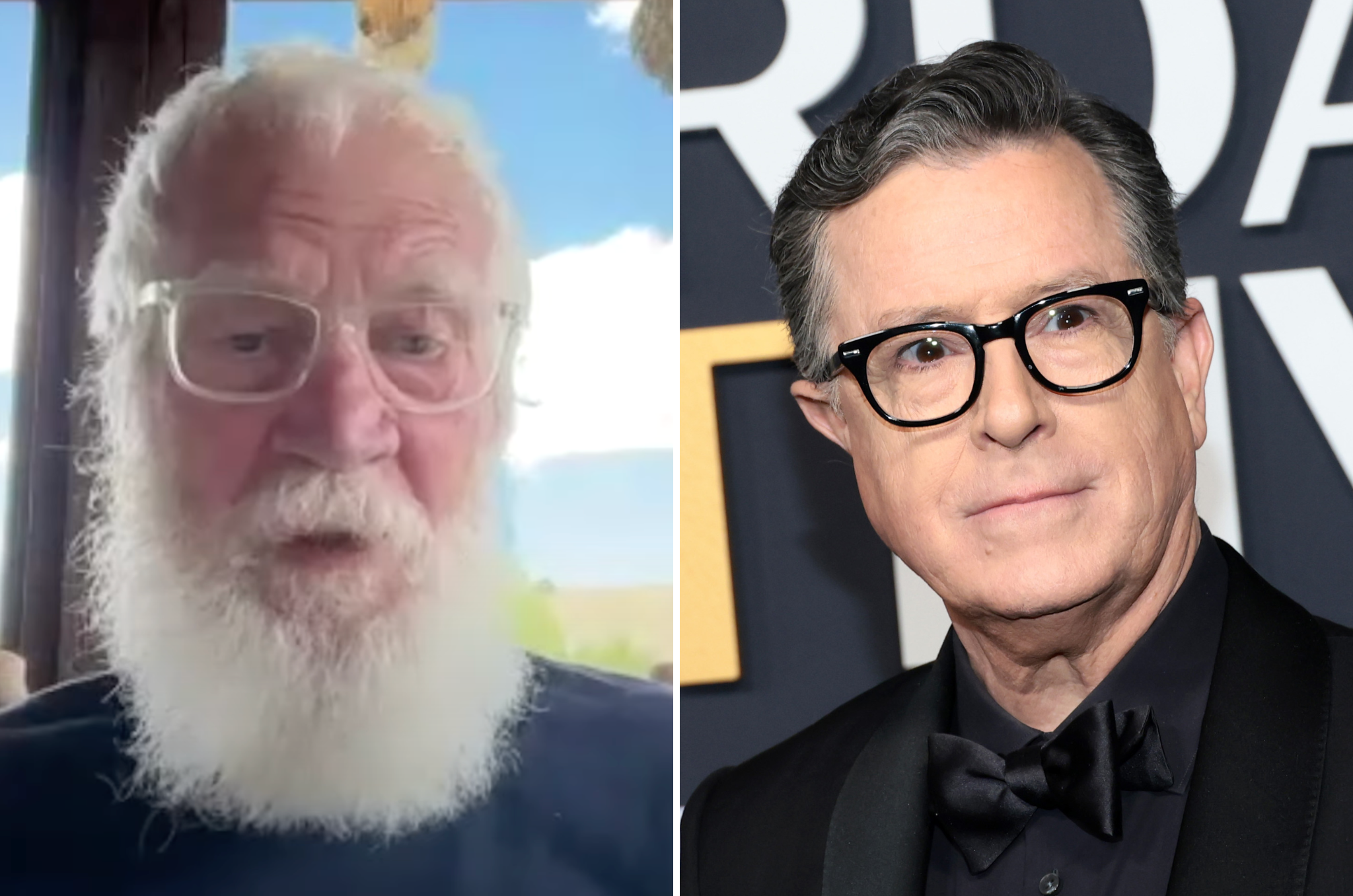 David Letterman (left) expressed support for Stephen Colbert (right), arguing he became 'the face' of CBS. Colbert and The Late Show were canceled by the network.