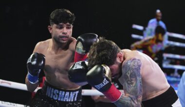 Nishant Dev extends perfect pro record with TKO win against USA’s Evans