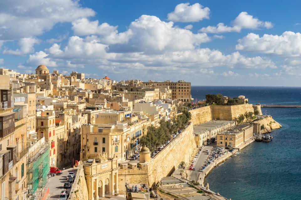 EH6KN0 Looking towards Barrakka gardens in Valletta