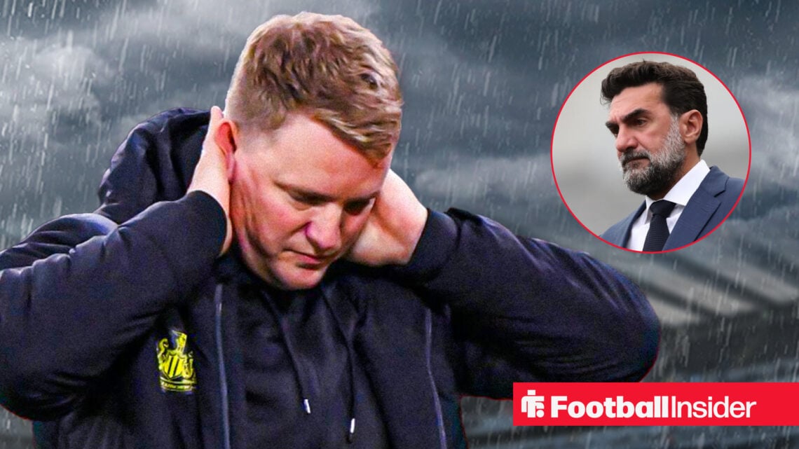 Newcastle manager Eddie Howe and chairman Yasir Al-Rumayyan