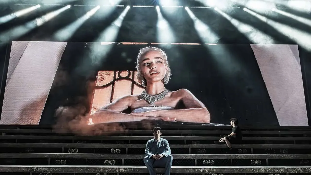 Evita at the London Palladium. Rachel Zegler. Photo by Marc Brenner