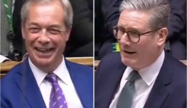 Lee Anderson tells MP to 'shut up' while big boss Farage asks about Brexit at PMQs