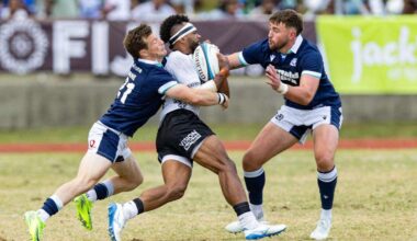 It was a tough afternoon for Scotland against Fiji in Suva. Image: SNS/Scottish Rugby