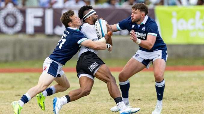 It was a tough afternoon for Scotland against Fiji in Suva. Image: SNS/Scottish Rugby