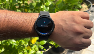 Gemini can be summoned on your smartwatch with a simple tap on the home button. (Image Credit: Chitral Khambhati/Indian Express)