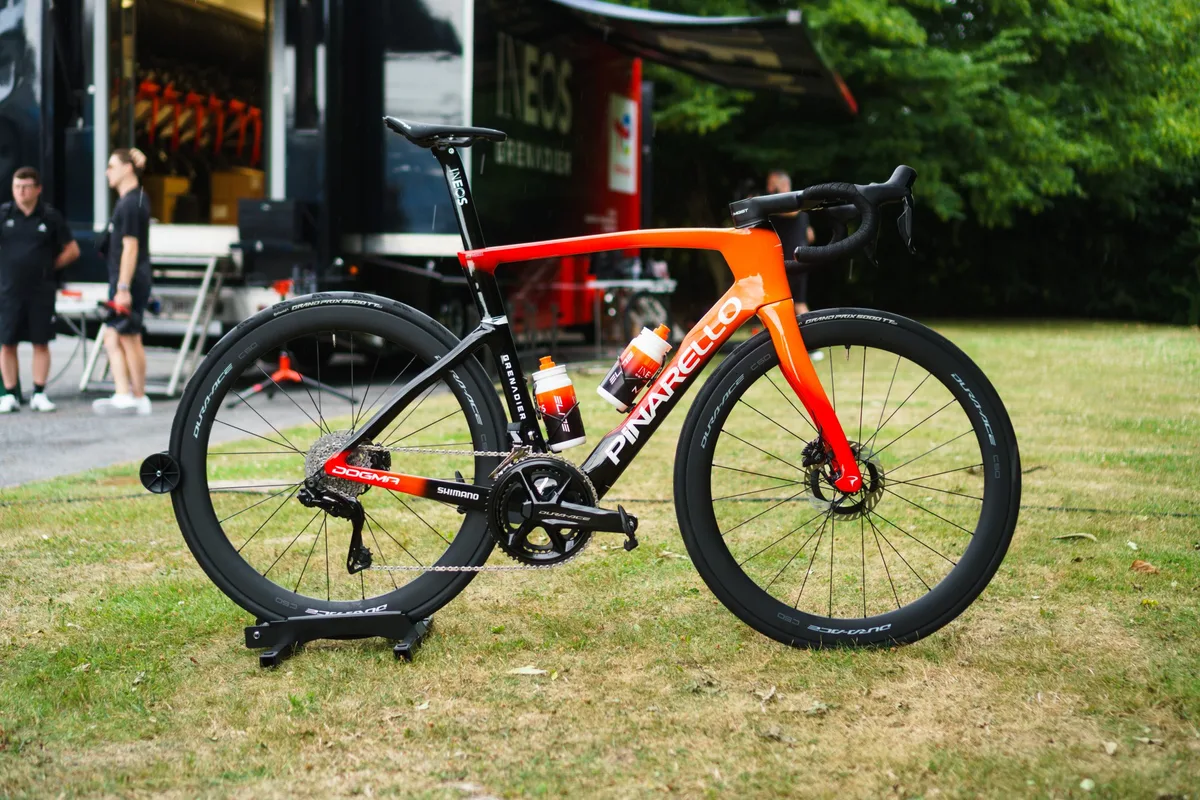 Geraint Thomas' Pinarello Dogma F for the 2025 Tour de France.