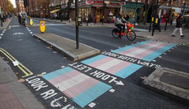 London council faces legal action after installing road crossing in colours of transgender pride flag
