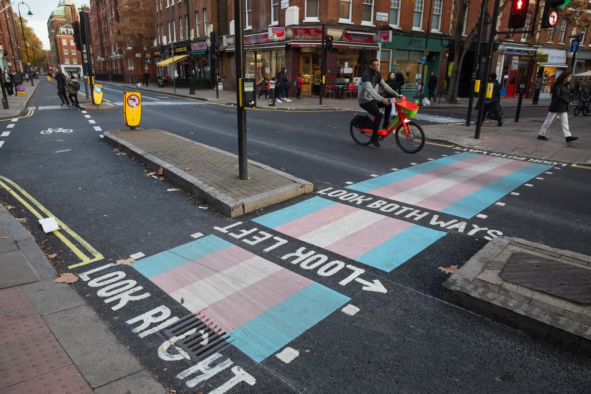 London council faces legal action after installing road crossing in colours of transgender pride flag