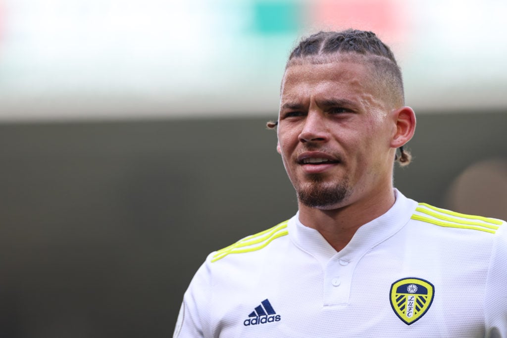 Kalvin Phillips in action for Leeds United.