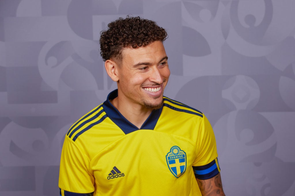 Former Celtic target Jordan Larsson in a Sweden photo shoot for UEFA Euro 2020