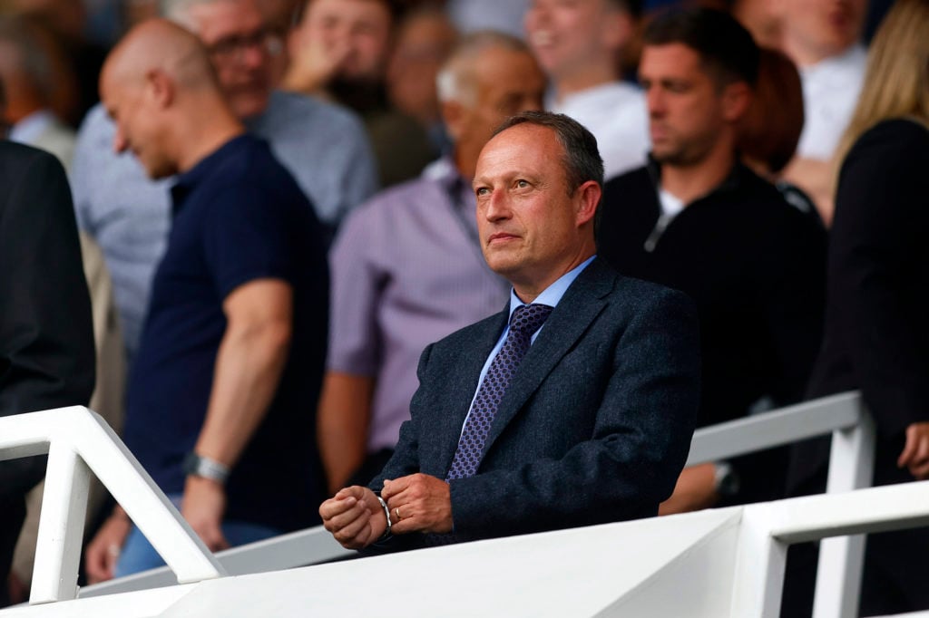 Derby County owner David Clowes looks on during the Sky Bet League One game between Derby County and Oxford United