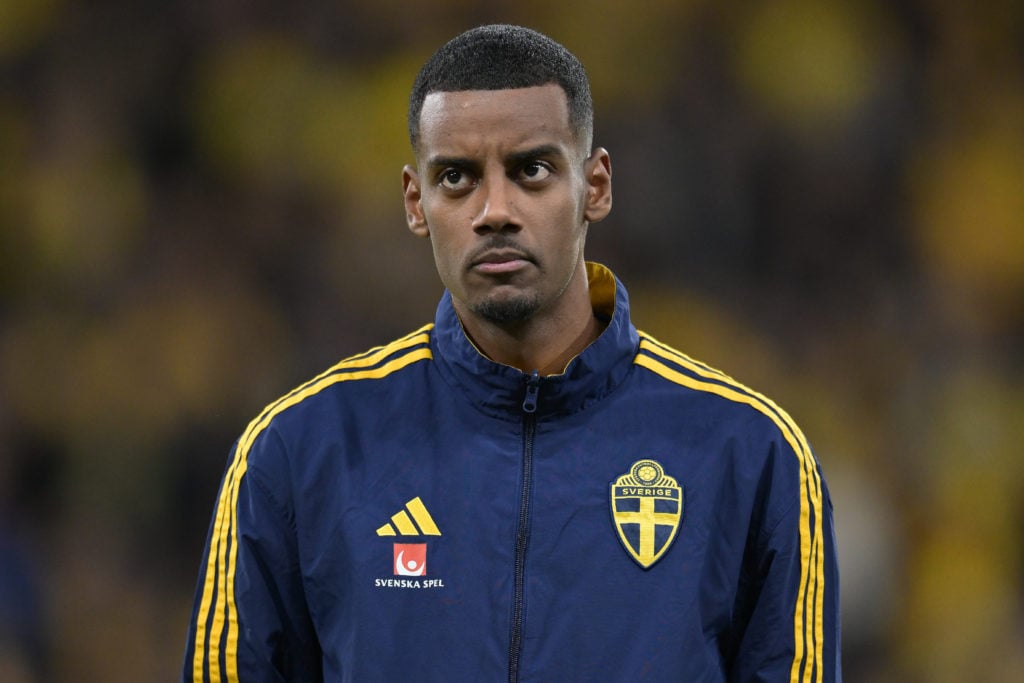 Alexander Isak in action for Sweden.