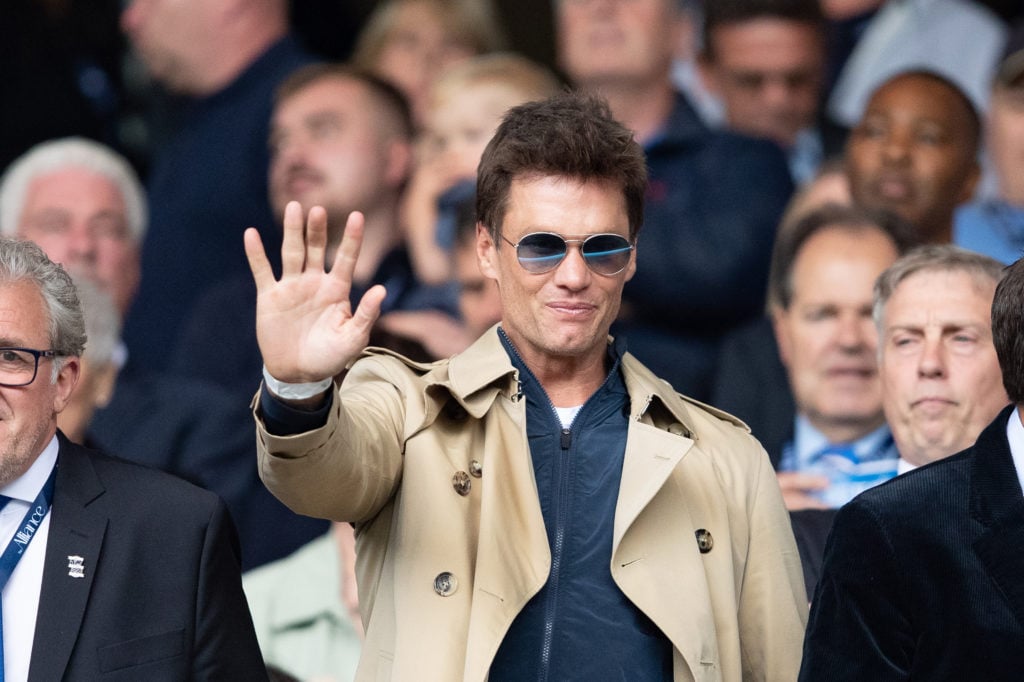 Tom Brady attends Birmingham City v Leeds United