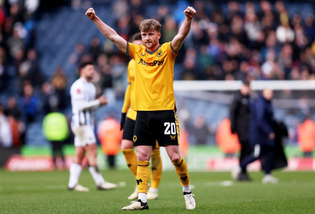 Tommy Doyle of Wolverhampton Wanderers celebrates victory