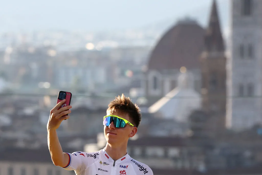 Tadej Pogacar at the start of the 2024 Tour de France