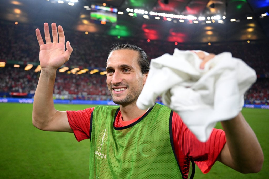 Yusuf Yazici after a Euro 2024 game between Turkey and the Czech Republic.
