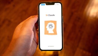 Anthropic Claude logo on mobile