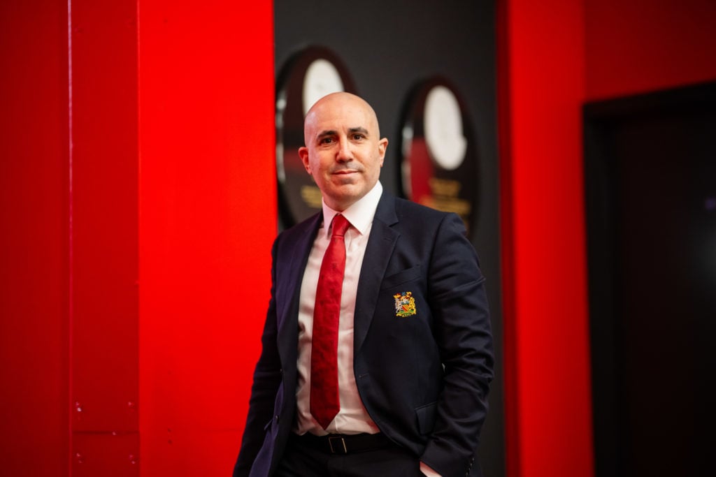 Manchester United CEO Omar Berrada arriving at Old Trafford.