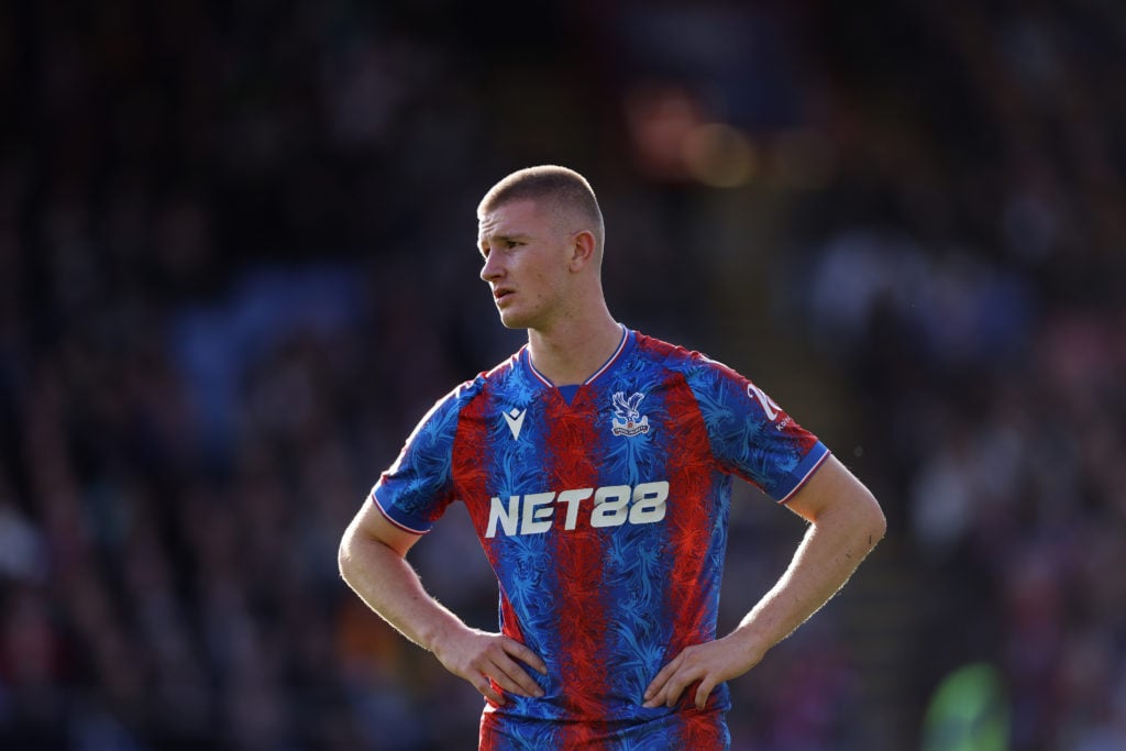 Adam Wharton looking on during a game between Crystal Palace and Tottenham