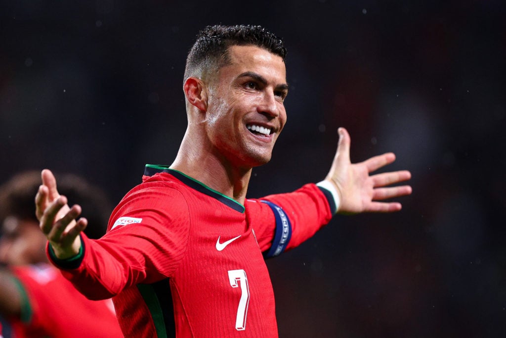 Cristiano Ronaldo in action for Portugal.