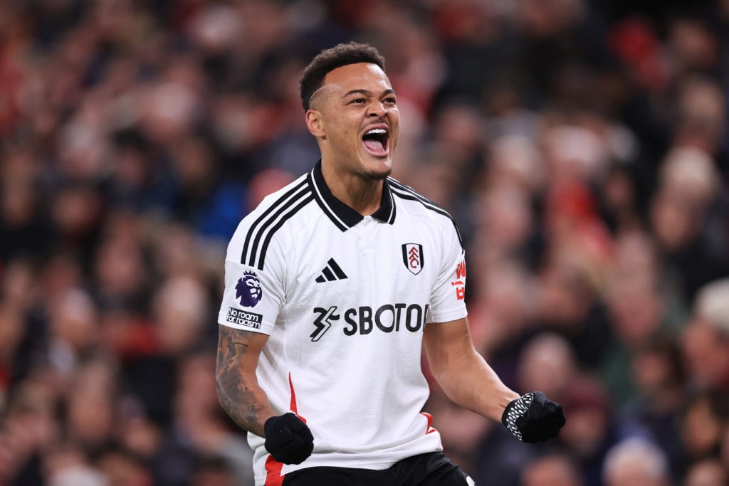 Fulham striker Rodrigo Muniz at Anfield