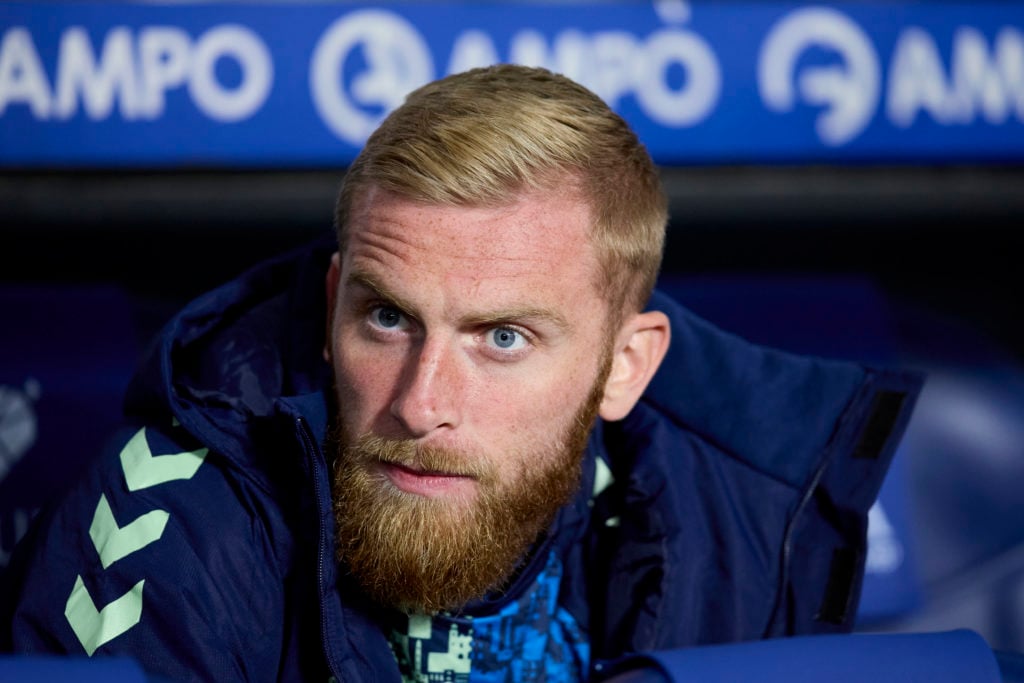 Oliver Mcburnie of UD Las Palmas looks on