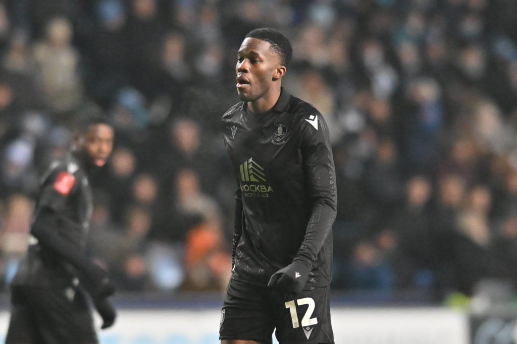 Ike Ugbo (12 Sheffield Wednesday) looks on during the Emirates FA Cup Third Round match between Coventry City and Sheffield Wednesday