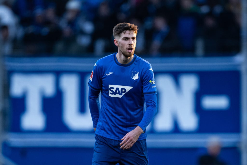 Anton Stach in action for Hoffenheim vs VfL Wolfsburg