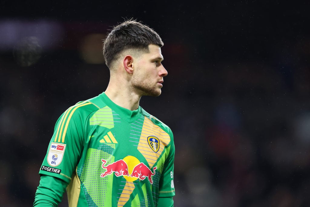 Illan Meslier looks on during Burnley vs Leeds United.