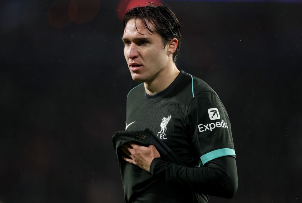 Liverpool ace Federico Chiesa playing in a Champions League game.