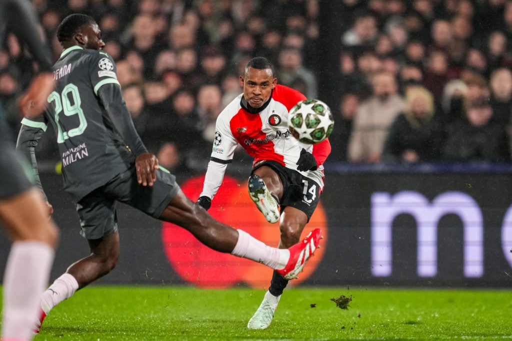 Igot Paixao playing for Feyenoord in the Champions League.