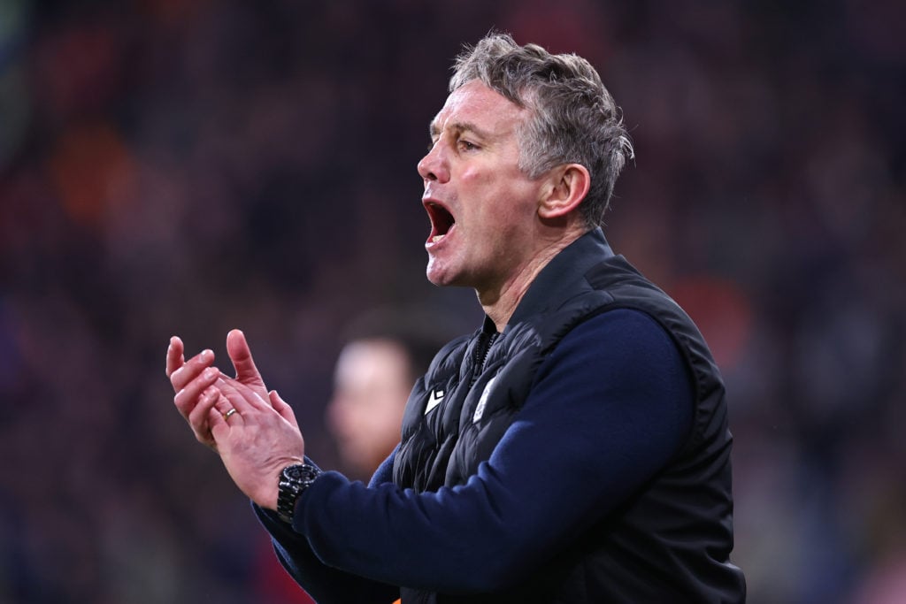 Phil Parkinson manager / head coach of Wrexham during the Sky Bet League One match between Huddersfield Town AFC and Wrexham AFC