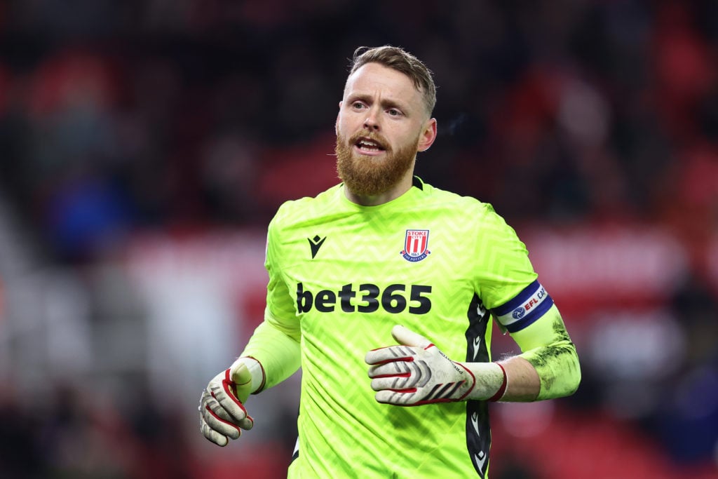 Viktor Johansson during Stoke City FC v Blackburn Rovers FC - Sky Bet Championship