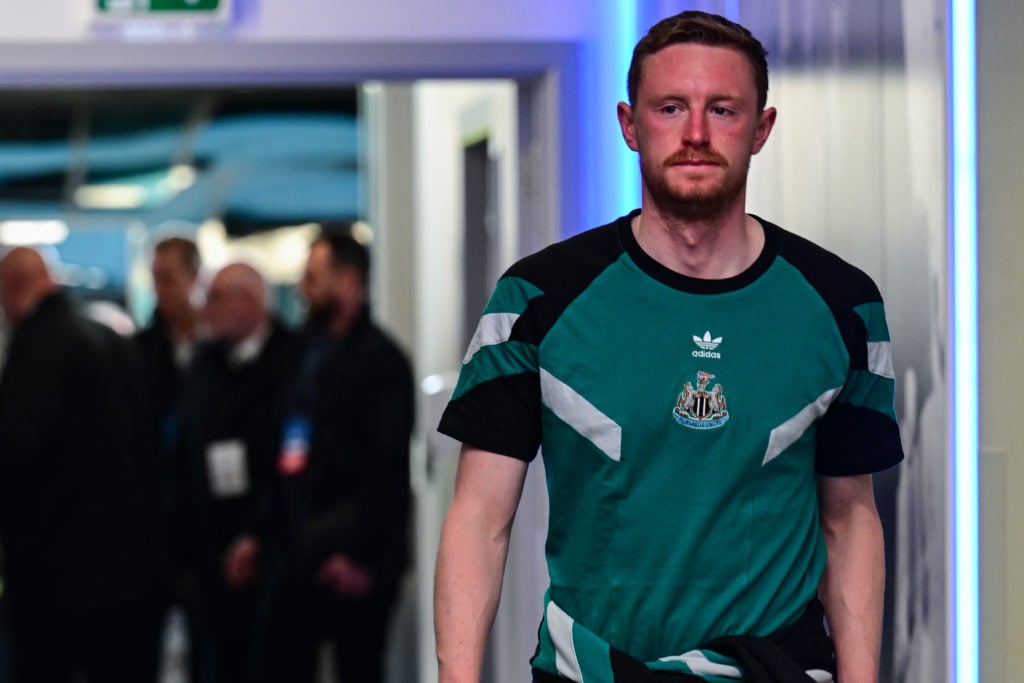 Newcastle United midfielder Sean Longstaff before a match in the Premier League.