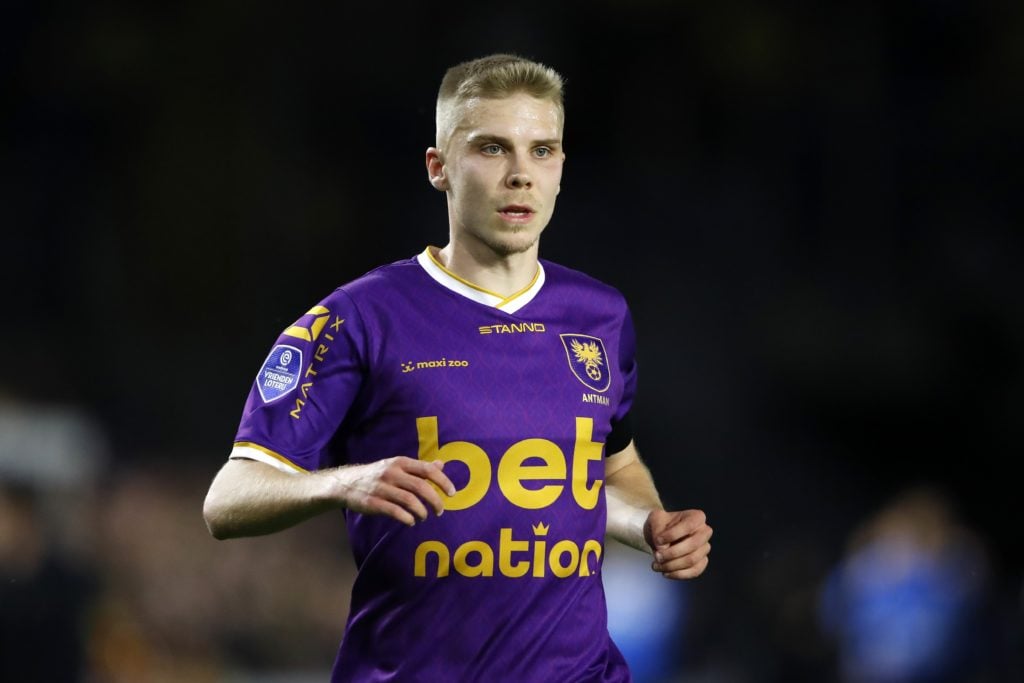Oliver Antman playing in the Dutch Eredivisie game between NAC Breda v Go Ahead Eagles - Eredivisie