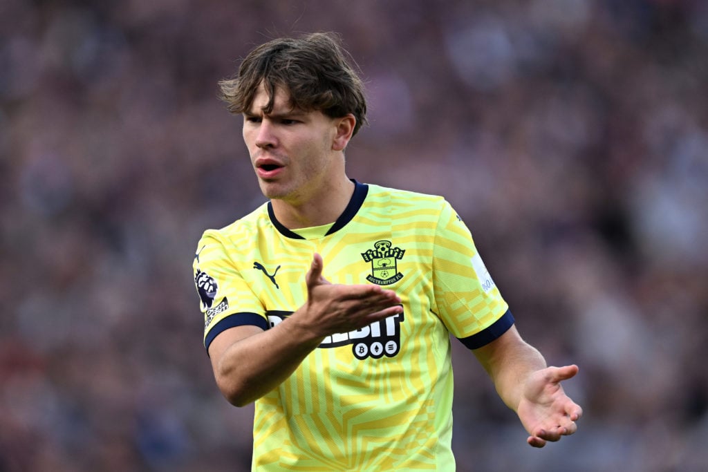 Southampton's Tyler DIbling during the Premier League match against West Ham.