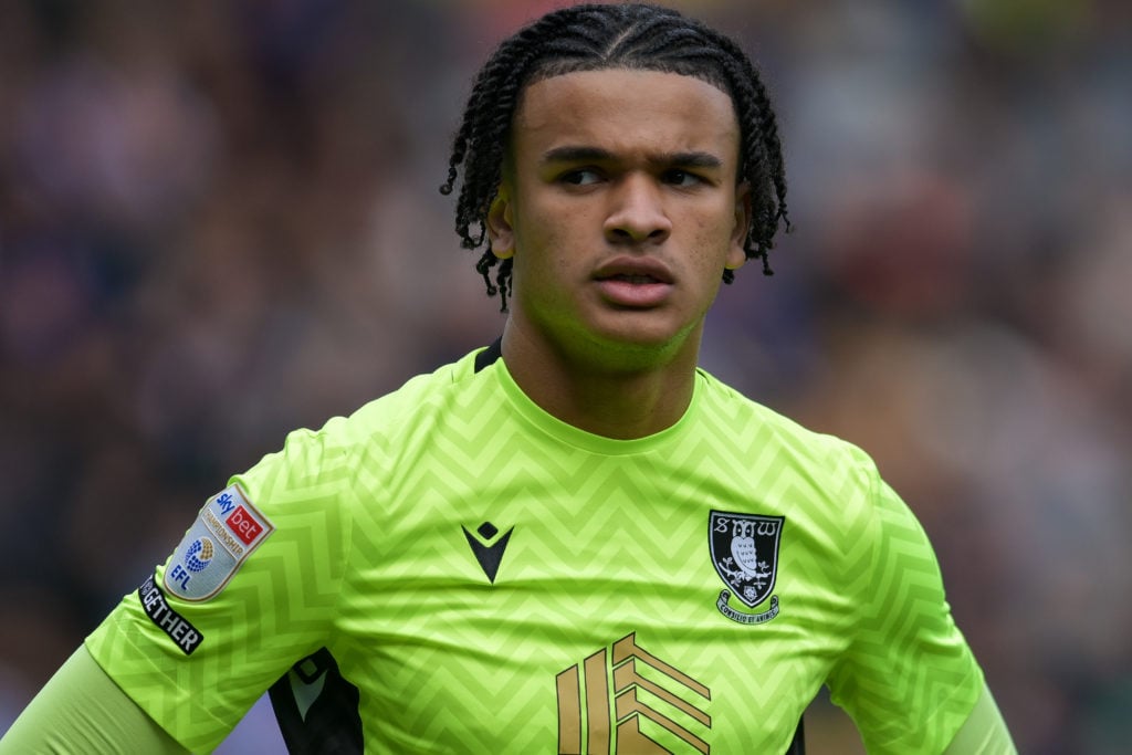 Pierce Charles of Sheffield Wednesday plays during the Sky Bet Championship match between Sheffield Wednesday and Portsmouth
