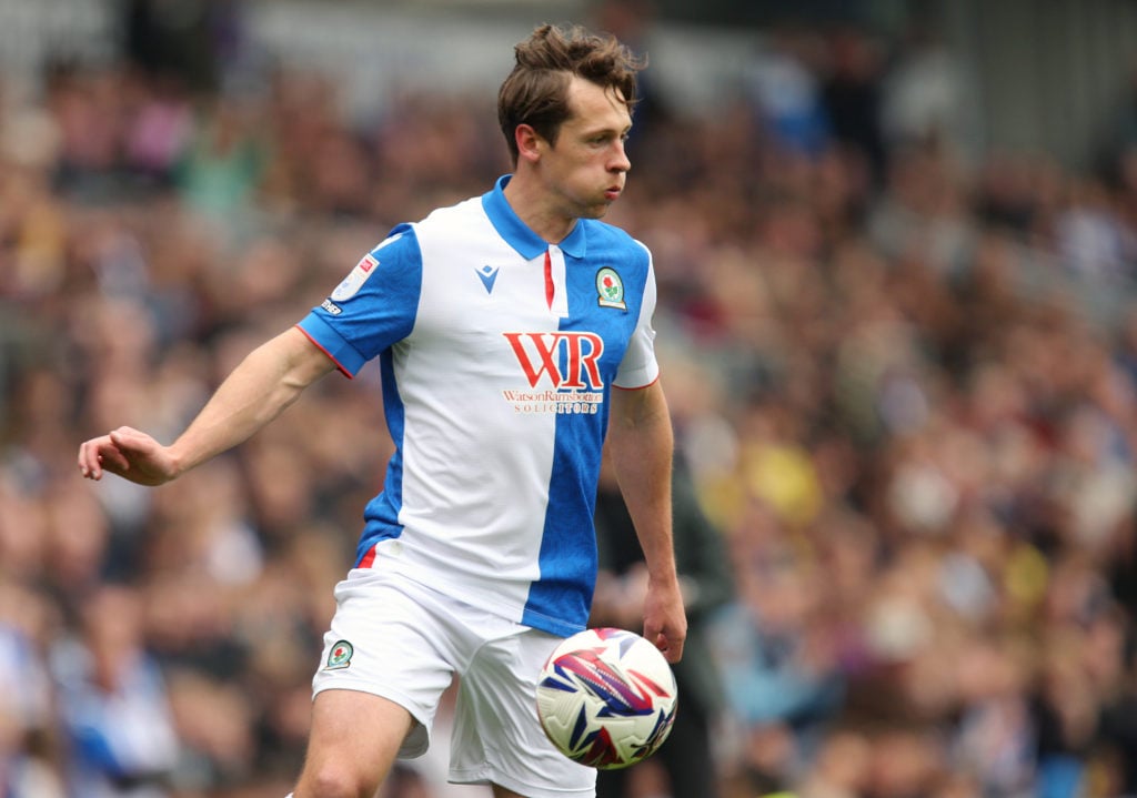 Callum Brittain controls the ball during Blackburn Rovers vs Watford