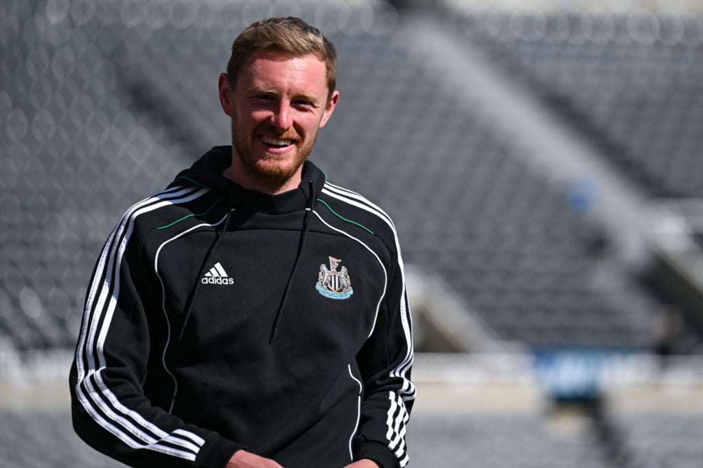 Sean Longstaff before Newcastle United vs Chelsea at St. James' Park.