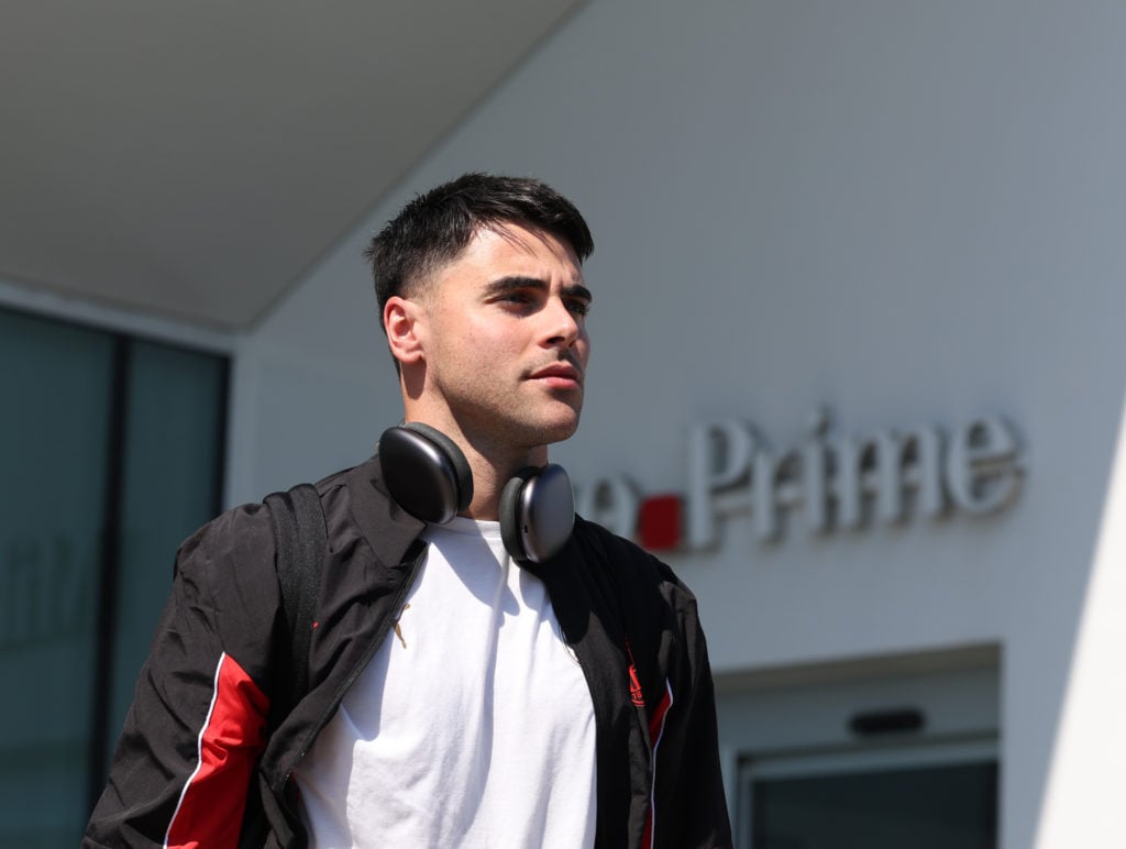 Riccardo Sottil ahead of an AC Milan game.