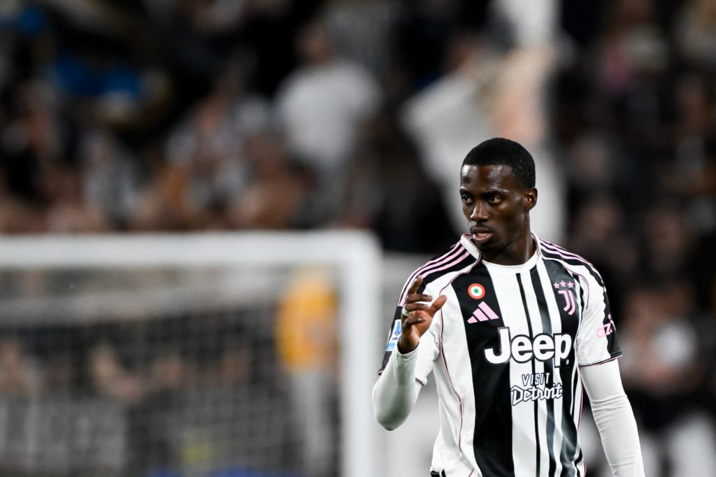 Timothy Weah in action for Juventus against Udinese