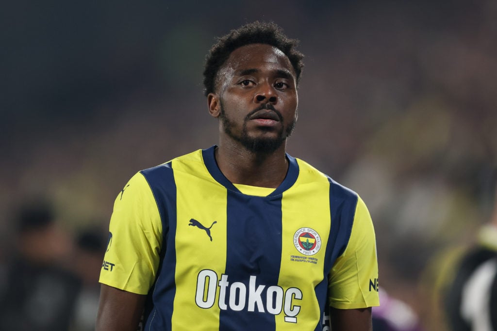Bright Osayi-Samuel of Fenerbahce in action against Besiktas in the Turkish Super League clash