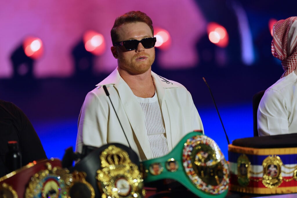 Saul 'Canelo' Alvarez at a press conference