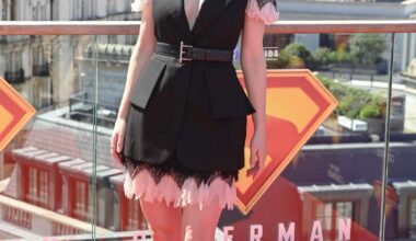 Rachel Brosnahan Leans on Black in London