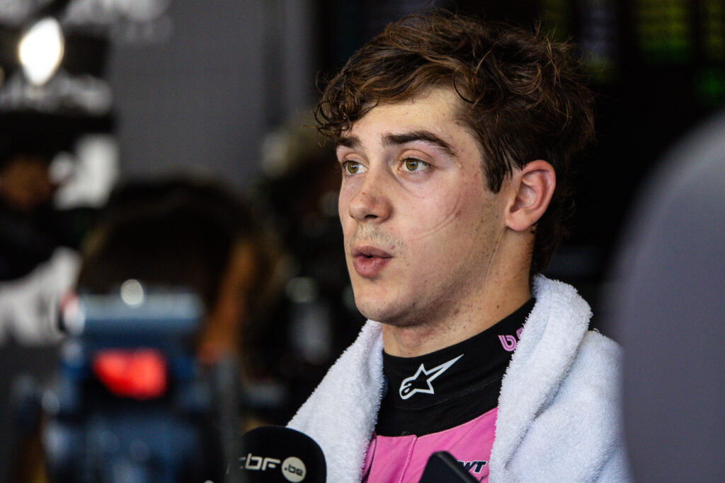 Alpine driver Franco Colapinto speaking to the media at the 2025 Austrian Grand Prix