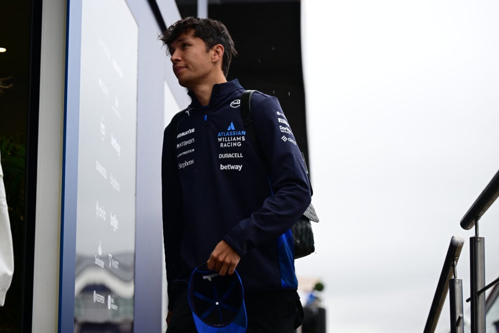 Alex Albon of Williams in the paddock at the 2025 British Grand Prix